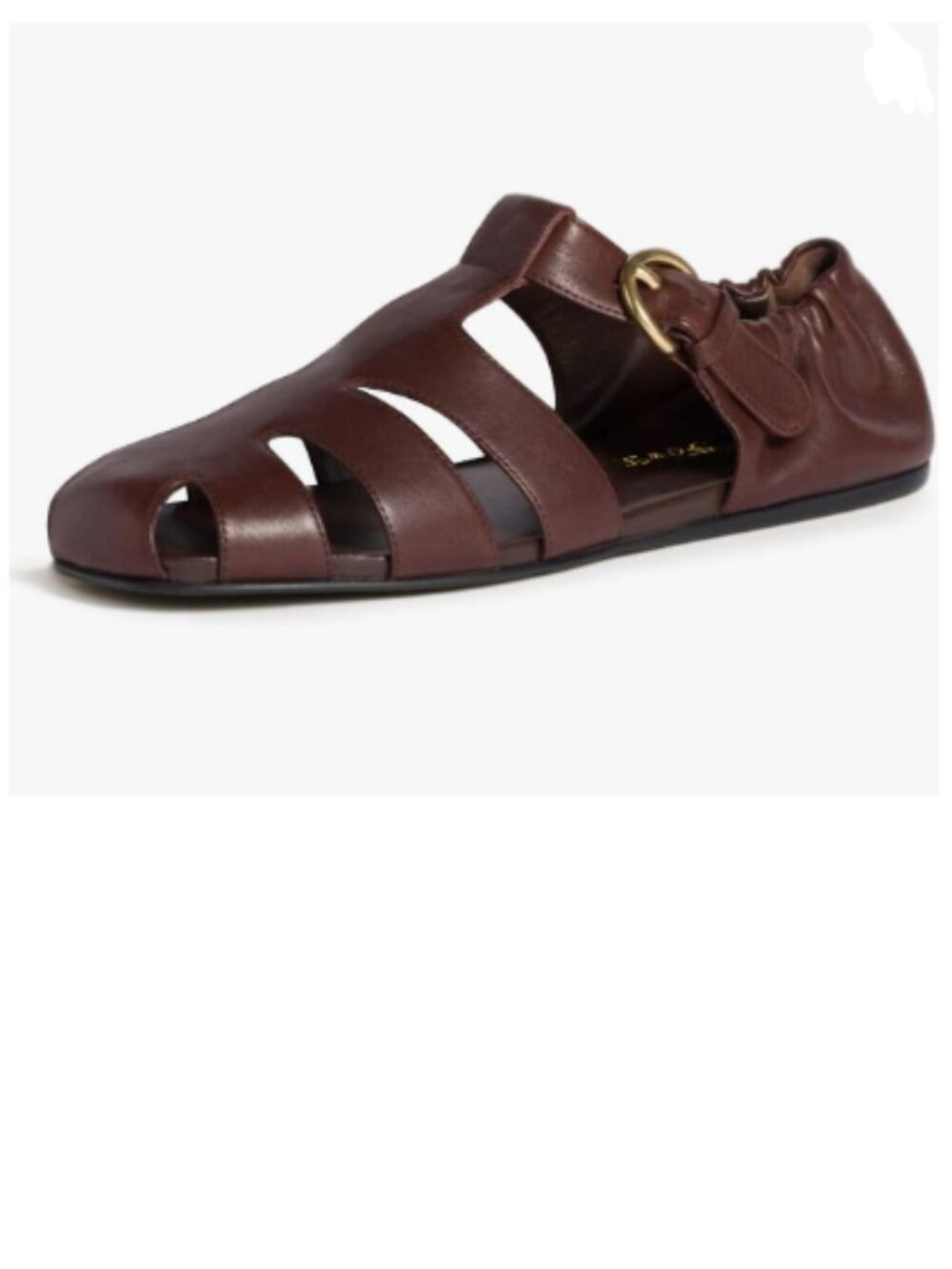 FOWT Chocolate Flat Closed Toe Gladiator Fisherman Cutout Ankle Strap Sandals